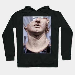 Glitter Greek Roman Vaporwave Statue Collage Aesthetic Hoodie